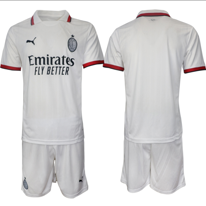 Men 2024-2025 Club AC Milan away White Blank Soccer Jersey